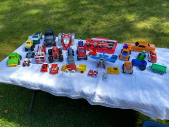 Lot Of Toy Cars And Trucks.