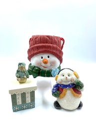 Trio Of Snowman Decor