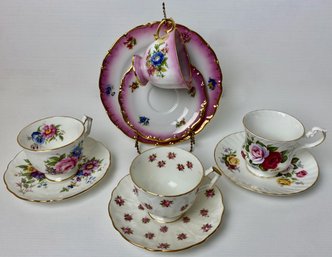 Vintage Teacup And Saucer Sets Including Aynsley (4)