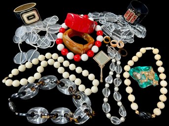 Assorted Costume Jewelry - Enamel, Bakelite, And More