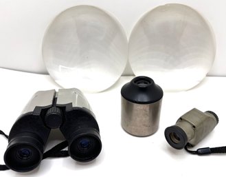 Rokinon Binoculars, Wetzlar Magnifying Lens, 2 Extra Large Magnifying Lenses & More