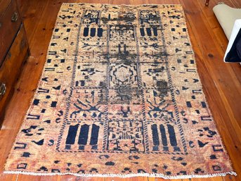 A Vintage Indo-Persian Wool Rug - Beautifully Worn!