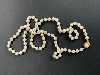 An Elegant Strand Of Genuine Cultured Pearls