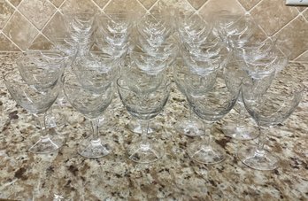 Set Of 26 FOSTORIA Wine Champagne Glasses