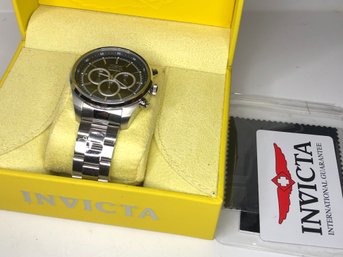Beautiful Large Case $795 Mens INVICTA - SPECIALTY Watch - Chronograph - All Stainless - Great Gift Item !