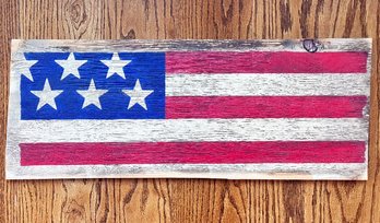 An Original Acrylic On Board, American Flag