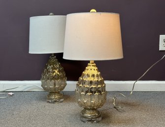 Another Pair Of Stylish Mercury Glass Table Lamps