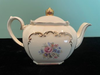 Beautiful Floral Painted Teapot