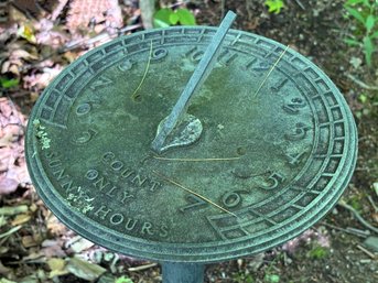 A Vintage Sundial In Copper Finish