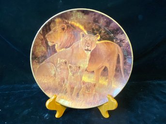 Lion Printed Ceramic Plate