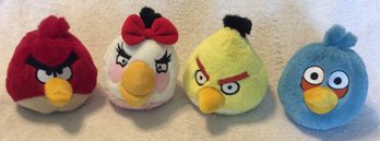 Set Of 4 Angry Birds Plush Toys - L