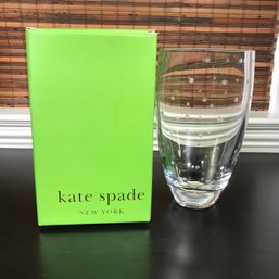 Lovely Brand New KATE SPADE - Larabee Dots - Crystal / Etched Glass Vase - NEW IN BOX - Beautiful Piece !