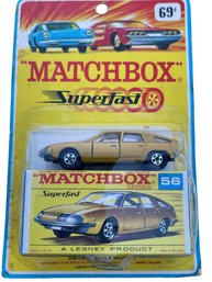 MATCHBOX SUPERFAST No.56 BMC 1800 PININFARINA  In Original Blister Packaging **PACKAGE Has Some Brown Spots**