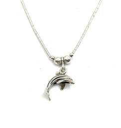 Vintage Liquid Sterling Silver Dolphin Necklace