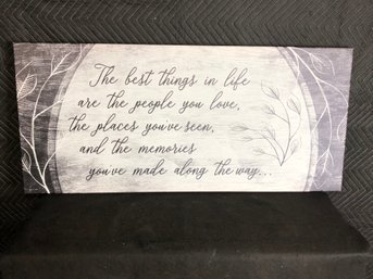 The Best Things In Life Quote Wall Decor