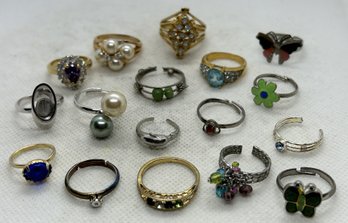 Collection Of Vintage Cocktail Rings