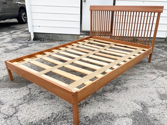 A Modern Maple Full Platform Bed, Possibly Ethan Allen