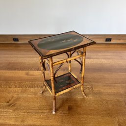 A Chinese Export Lacquered Bamboo Occasional Table