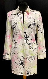 Contemporary Chic Retro Flower Power Jacket By Grace Suits - Size 6