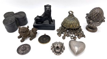 9 Vintage Miniatures From Many Nations, Some Brass