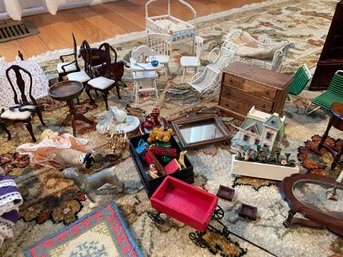 Large Array Of Dollhouse Furniture & Accessories