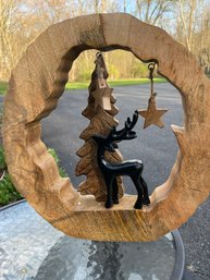 Artisan Handmade Wood & Metal Sculpture