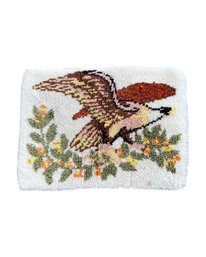Eagle 1970s Hook Rug 29 Inches By 17 Inches