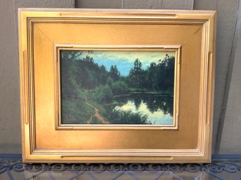 Forest Landscape Oil Painting On Canvas, Signed