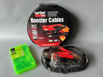 Ever Start Booster Cables & Slime Tire Tackle Set