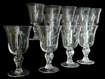 Dozen Handblown Ballard Design Pedestal Bell Goblets