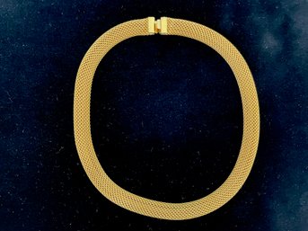 1960s Gold Mesh Choker Necklace