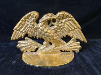 Antique Early Harvin Virginia Metalcrafters Solid Brass Eagle Doorstop