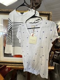 Unworn With Tag - Joules Full Hand T Shirt Size US 6 & Cynthia Rowley New York T Shirt Size S.