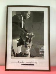Louis Armstrong Black And White Poster