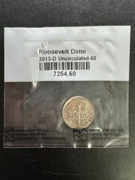 2013-D Uncirculated Roosevelt Dime In Littleton Package