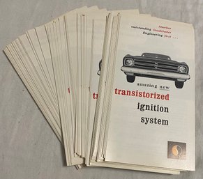 Studebaker  'transistorized Ignition System' Folding Brochure Advertisement