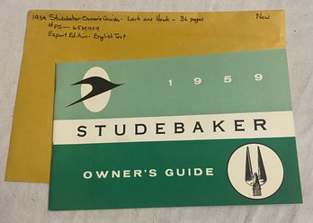 1959 Studebaker Owners Guide Lark And Hawk