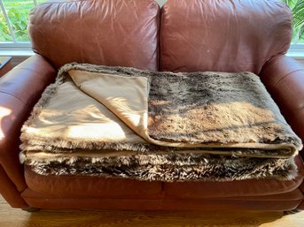 King Size Faux Fur & Fleece Reversible Blanket