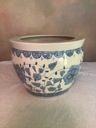 BLUE AND WHITE CHINOISERIE PLANTER