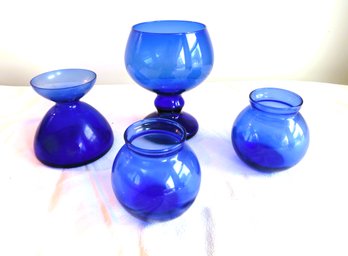 Cobalt Blue Glass Ware Vases