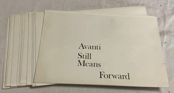 Avanti Still Means Forward Advertisement