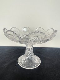 Vintage Pressed Glass Compote