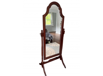 Dark Wood Cheval Mirror With Stand - Tall Dressing Mirror