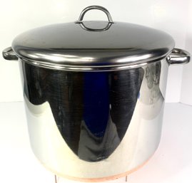 HUGE 16 Qt Revere Ware Copper Bottom Stock Pot With Lid