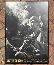 A Mounted Dexter Gordon Print - On Wood Backer Board