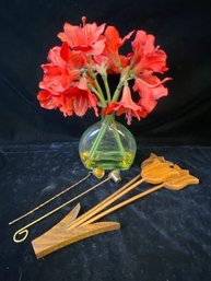 Assorted Flower Decor Pieces