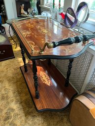 Lovely Italian Inlaid Tea Cart