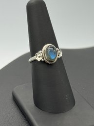 Delicate Moonstone & Sterling Silver Ring