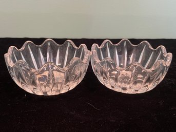 Pair Of Small Glass Candy Dishes