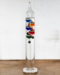 An Art Glass Floating Thermometer